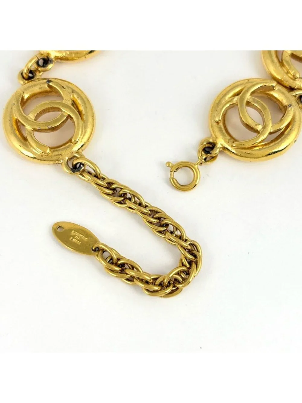 Chanel CC Logo Bracelet Gold Plated